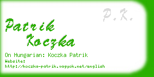 patrik koczka business card